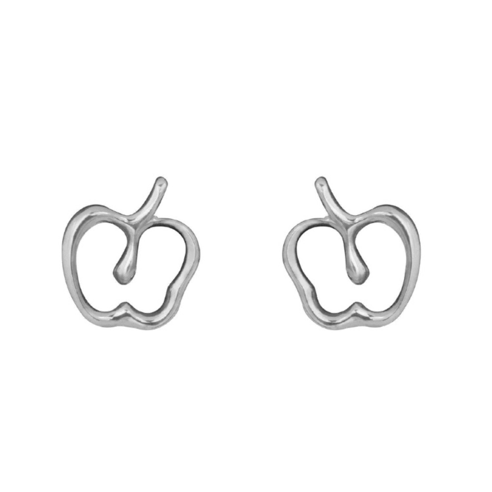Tiffany & Co. Elsa Peretti Silver Apple Earrings